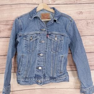 LEVI'S LEVI STRAUSS & CO DENIM JEAN JACKET TRUCKER WOMENS SIZE XS